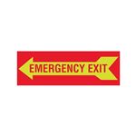 Luminescent Emergency Exit Graphic Left Arrow  4"x12" Sign